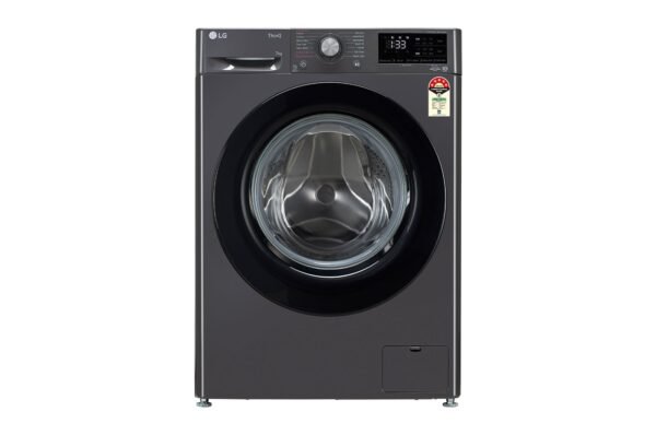 LG 7Kg Front Load Washing Machine, AI Direct Drive™,Steam™, Middle Black