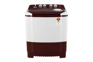 LG 7.5Kg Semi Automatic Washing Machine, Roller Jet Pulsator, Burgundy