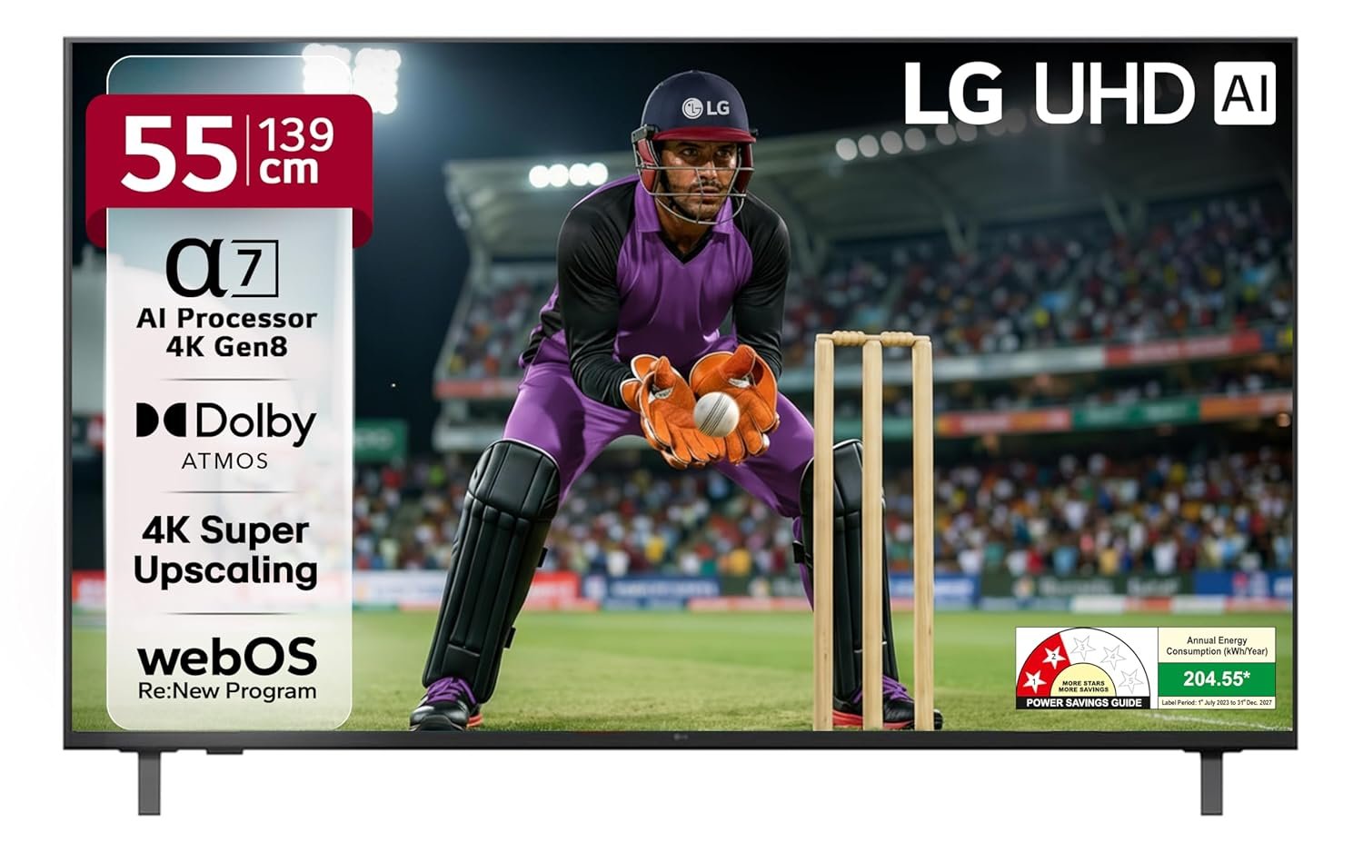 LG 139 cm (55) 4K UHD AI TV (UA8300), α7 AI Processor Gen8, FILMMAKER MODE™, with Dolby Atmos 2025 - Image 2