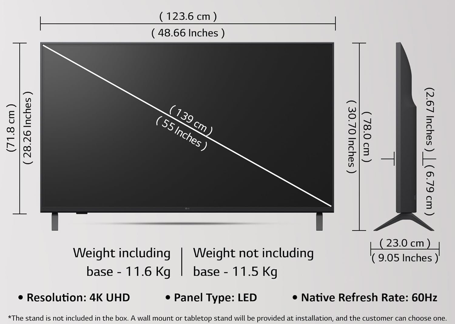 LG 139 cm (55) 4K UHD AI TV (UA8300), α7 AI Processor Gen8, FILMMAKER MODE™, with Dolby Atmos 2025 - Image 4