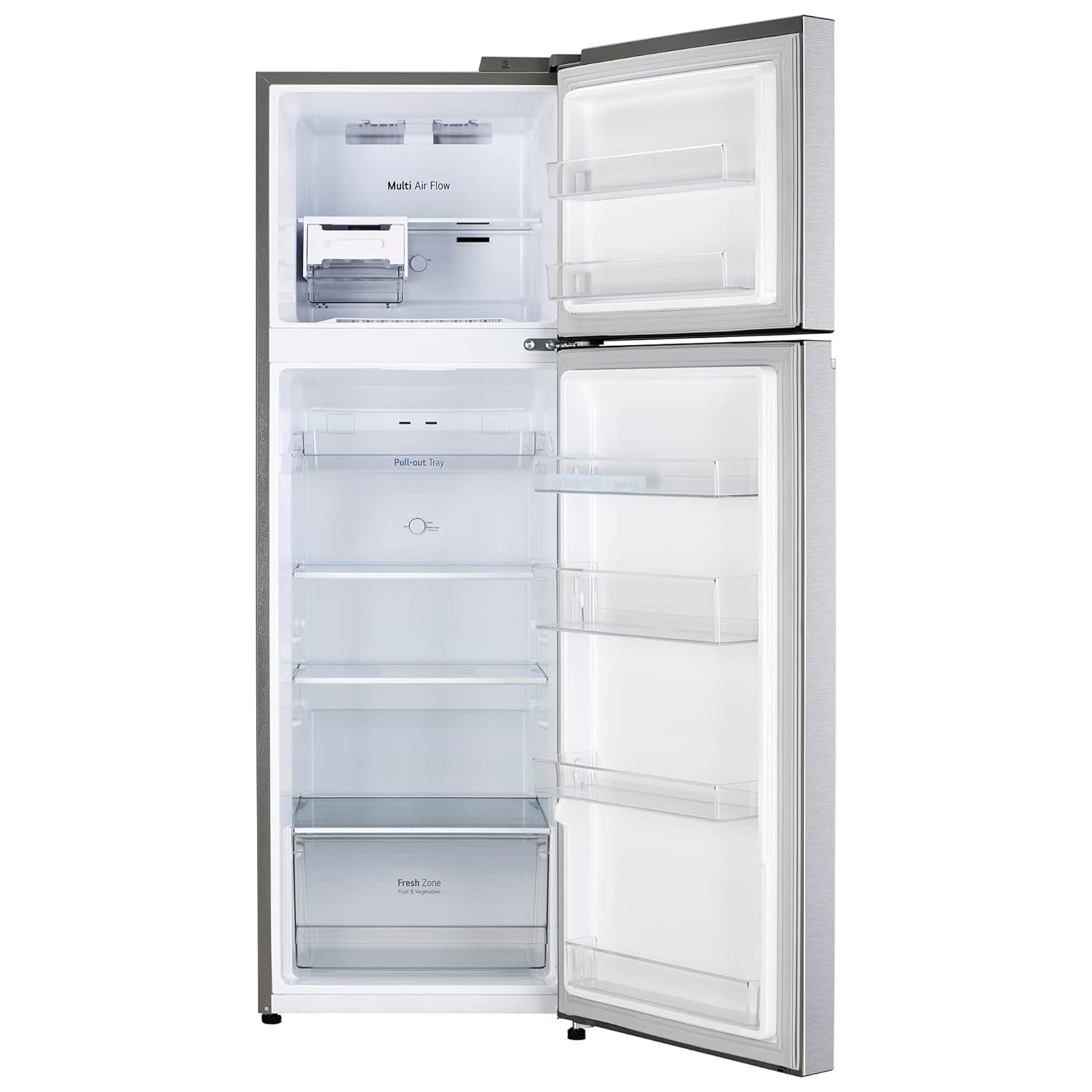 LG 272L Double Door Refrigerator, Smart Diagnosis™, Dazzle Steel Finish, 2 Star - Image 7