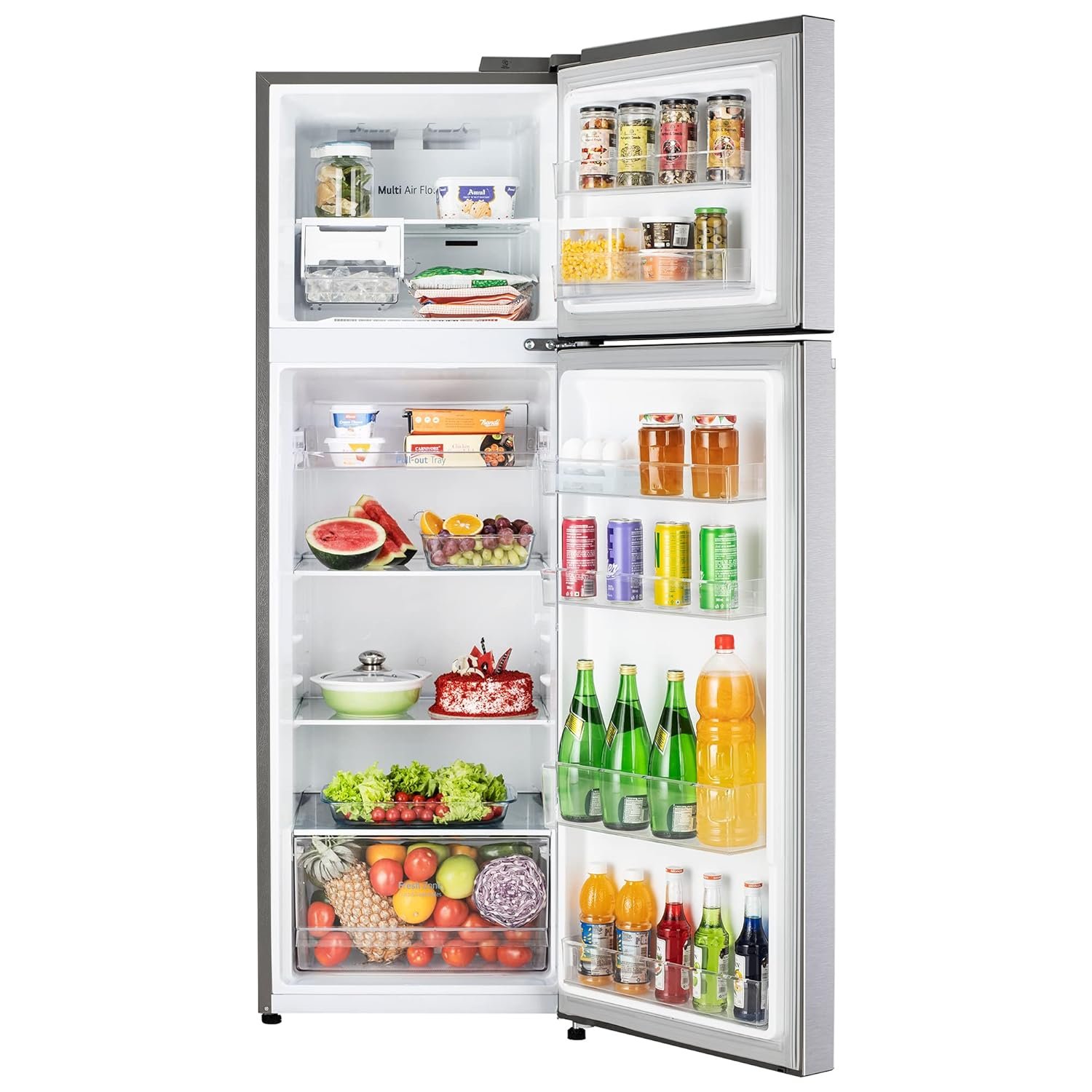 LG 272L Double Door Refrigerator, Smart Diagnosis™, Dazzle Steel Finish, 2 Star - Image 8