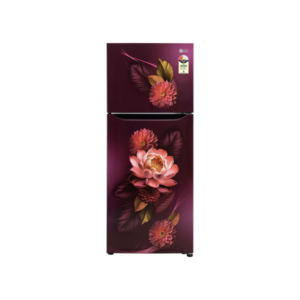 LG 240L Double Door Refrigerator with Smart Inverter Compressor, Multi-Air Flow, Red Water Lily, 2 Star