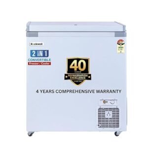 Rockwell 250SDU Convertible Deep Freezer, Single Door, 4D Cooling, 4-Year Comprehensive Warranty, Low Power Consumption Chest Freezer