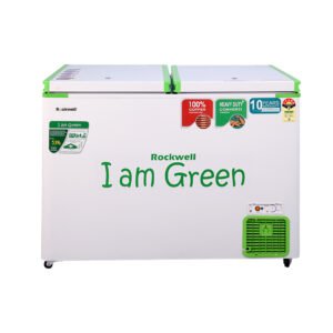 ROCKWELL 350DDUC, 5 Star, Convertible GREEN Double Door Deep Freezer with 10-Year Cooling Coil Warranty, 5-Year Comprehensive Warranty & Up to 53% Power Saving