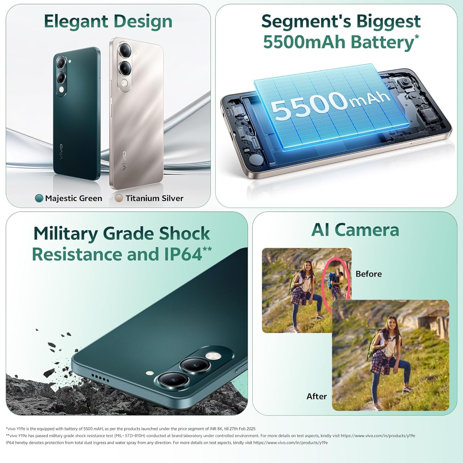 Vivo Y19e (Majestic Green, 4GB RAM, 64GB Storage) - Image 6