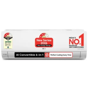 LG DUAL Inverter Split AC AI Convertible 6-in-1 Cooling(2 Ton, 3 Star)