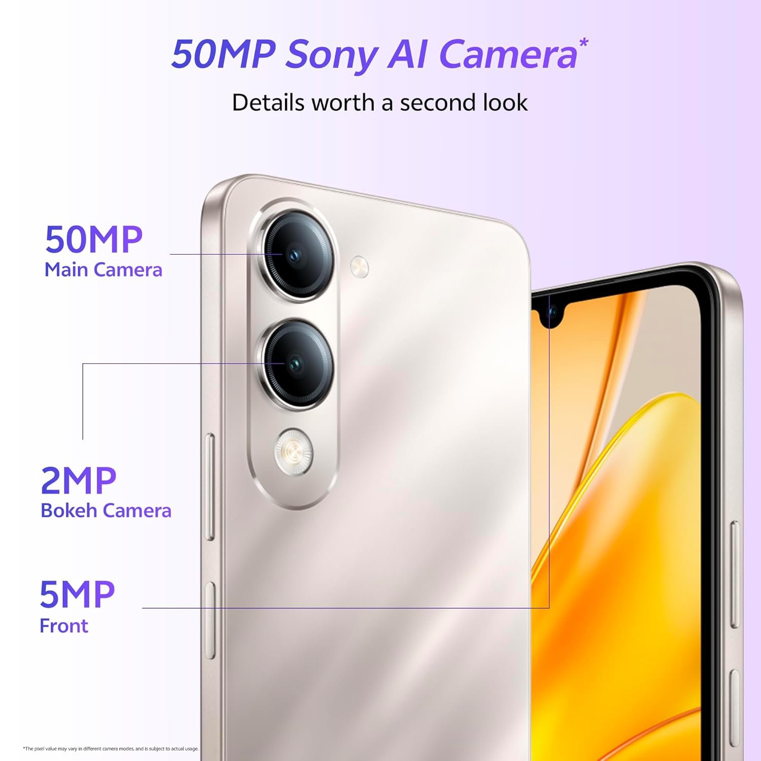 Vivo T4 Lite 5G Titanium Gold (6GB RAM,128GB Storage) - Image 3