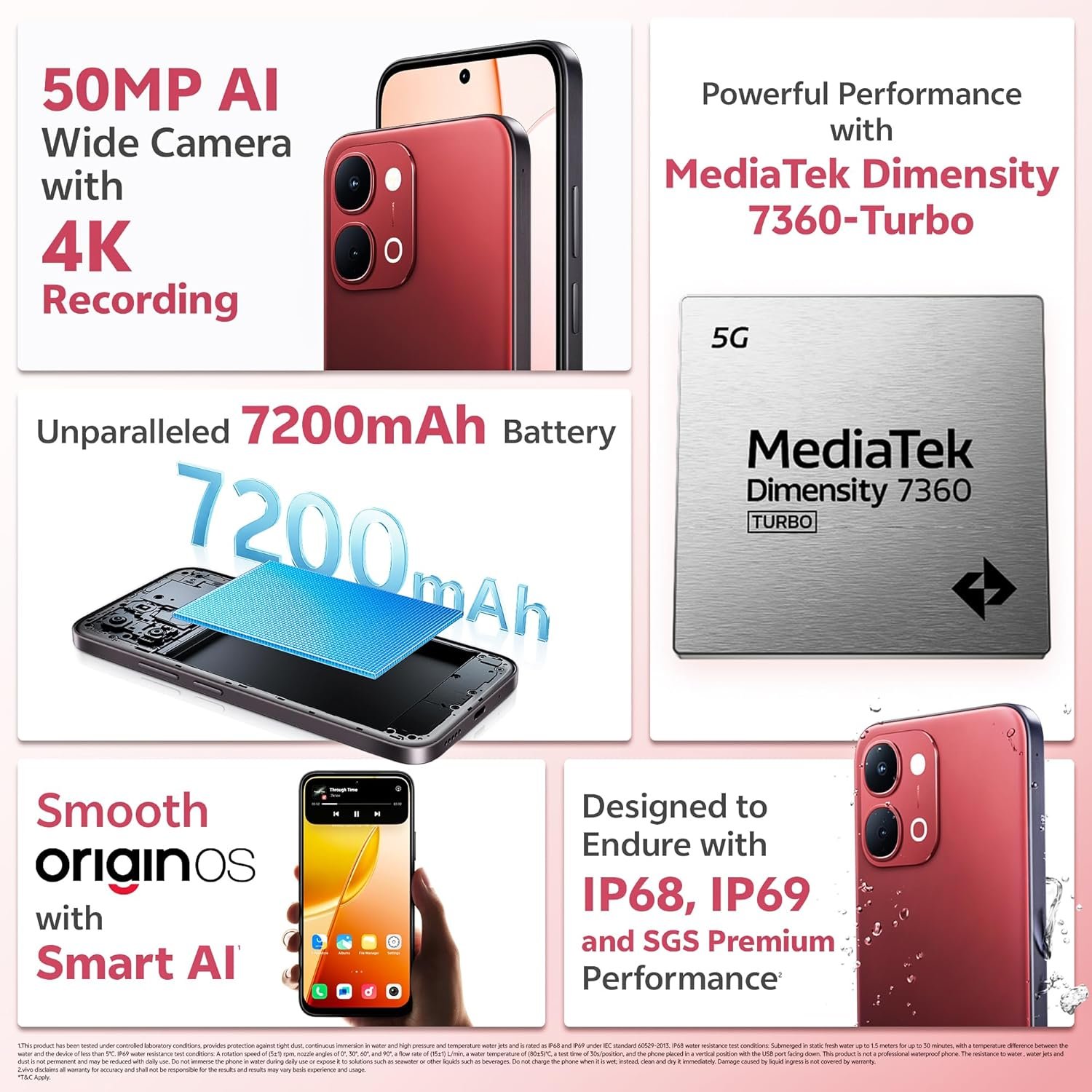 Vivo Y51 Pro 5G (Festive Red, 8GB RAM, 128GB Storage) - Image 2