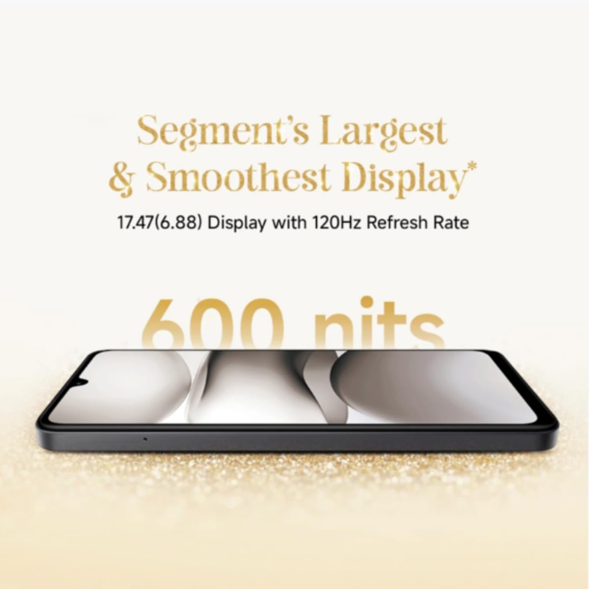 Redmi A5 Gold 5200mAh Large Battery (4G, 3GB RAM , 64GB Storage) - Image 3