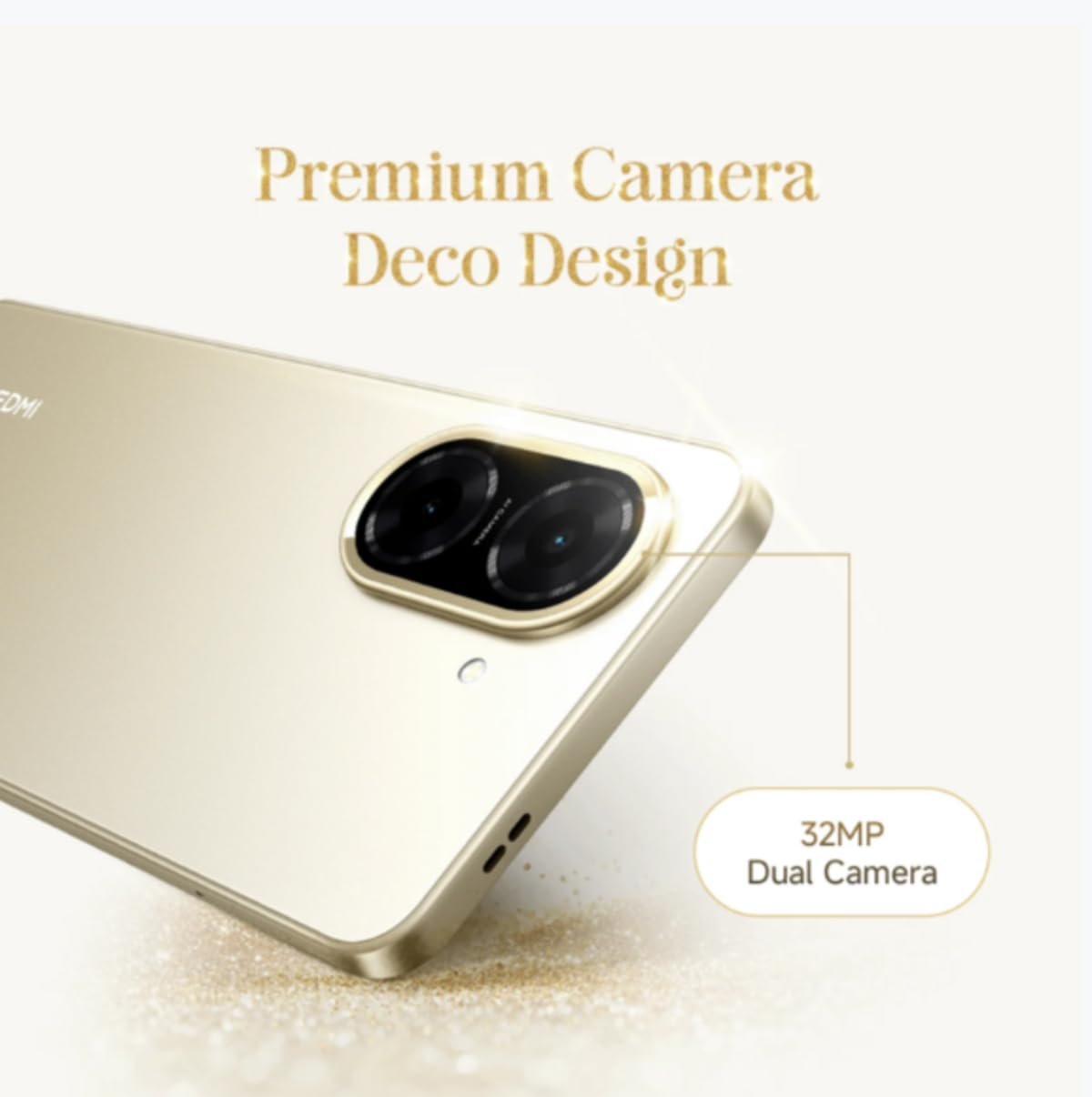 Redmi A5 Gold 5200mAh Large Battery (4G, 3GB RAM , 64GB Storage) - Image 5