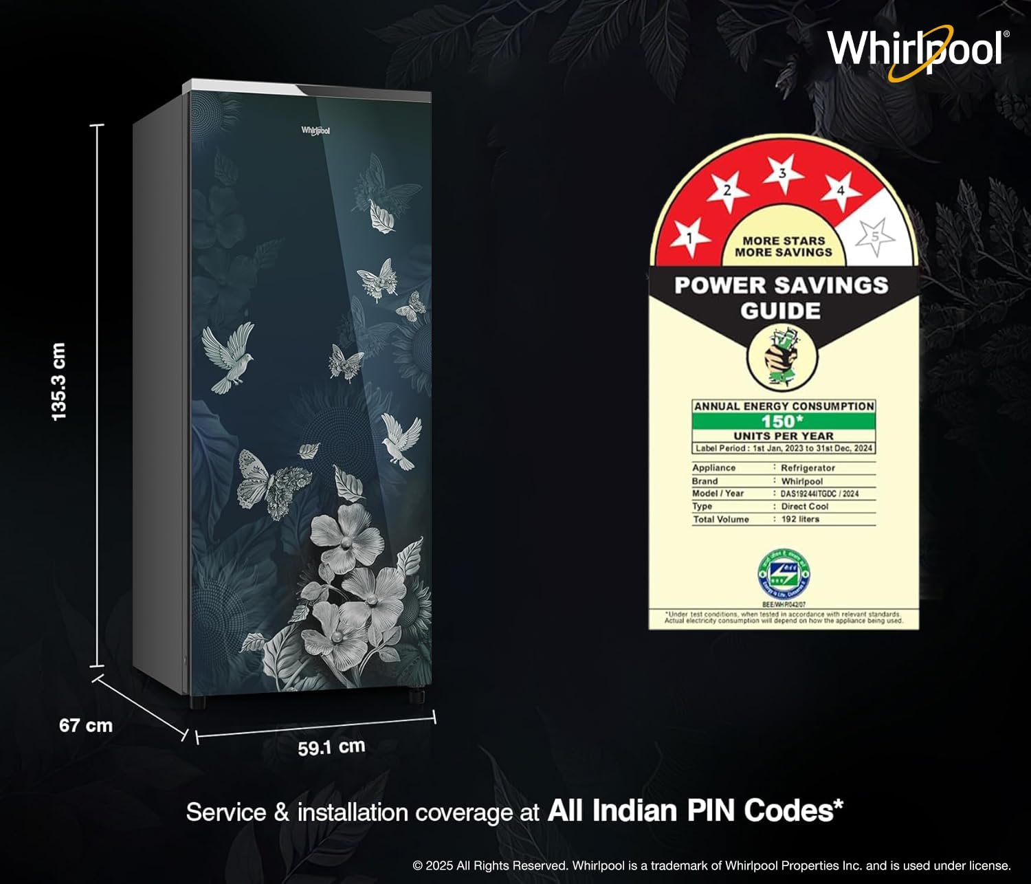 Whirlpool * 192 L 4 Star Glassdoor Inverter Direct Cool Ice Magic Pro Single Door Refrigerator (215 IMPRO GD PRM 4S INV SILVIA) - Image 3