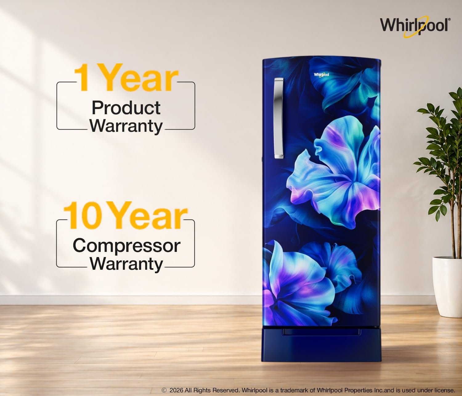 Whirlpool * 207 L 3 Star Icemagic Pro Inverter Direct-Cool Single Door Refrigerator (230 IMPRO ROY 3S SAPPHIRE SILK-Y, Blue, 2026 Model) - Image 6