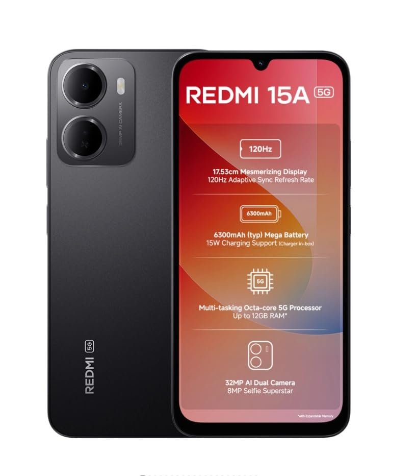 Redmi 15A 5G 6300mAh Battery (6GB RAM, 128GB Storage) - Image 8