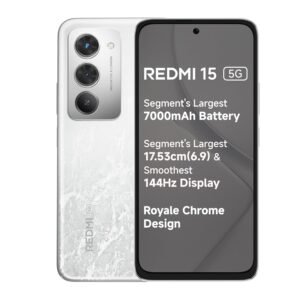 Redmi 15 5G  7000mAh Battery Frosted White (8GB RAM, 128GB Storage)